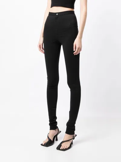 Shop Wardrobe.nyc High-waist Skinny Trousers In Black