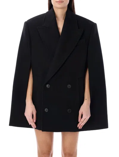 Shop Wardrobe.nyc Statement Fashion Piece: Double Breast Cape For Women In Black