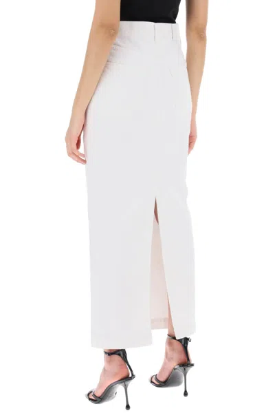 Shop Wardrobe.nyc White Denim Column Skirt For Women