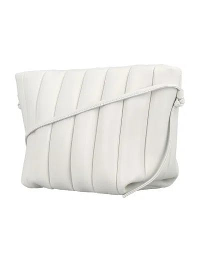 Shop Maeden White Leather Boulevard Crossbody Handbag For Women By
