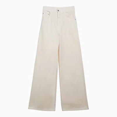 Shop Margaux Lonnberg White Wide Denim Jeans For Women By