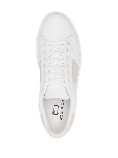 Shop Woolrich Classic Court Leather Sneakers For Women In White