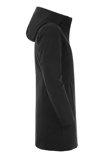 Shop Woolrich Waterproof Softshell Parka Jacket For Women In Black