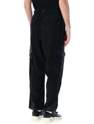 Shop Y-3 Loose-fit Belted Cargo Pants For Men In Black