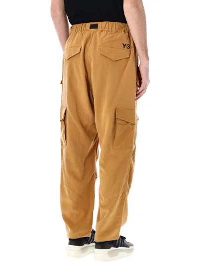 Shop Y-3 Men's Belted Cargo Pants In Tobacco For Ss24 In Brown