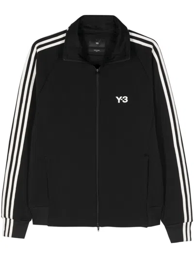 Shop Y-3 Men's Black Logo Track Jacket For Ss24