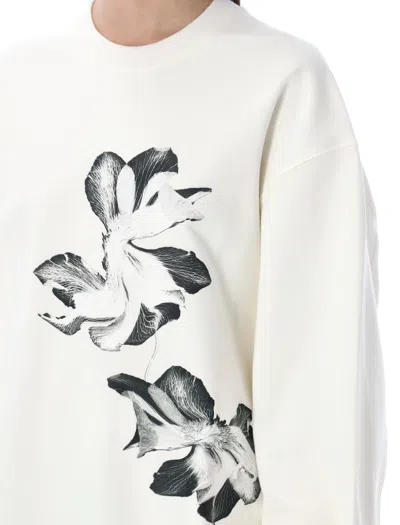 Shop Y-3 Men's Graphic French Terry Sweatshirt In White For Ss24