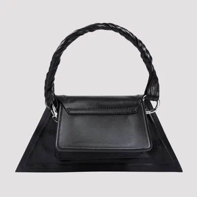 Shop Y/project Mini Black Leather Wire Handbag For Women