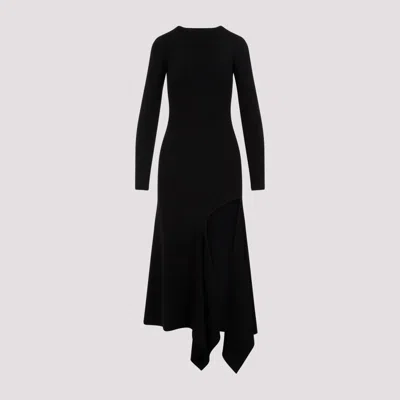 Shop Y/project High Slit Long Sleeve Dress For Women In Black