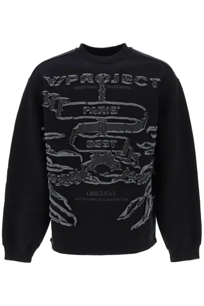 Shop Y/project Paris' Best Oversized Sweatshirt For Men In Black