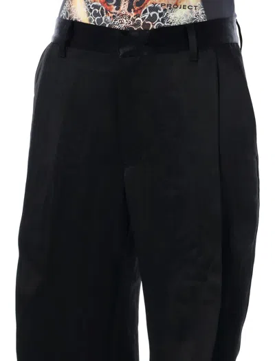 Shop Y/project Satin Banana Slim Pants For Women In Black