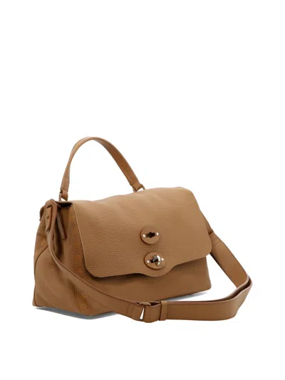 Shop Zanellato Luxuriously Chic Beige Handbag For Women With Versatile Leather Strap In Tan