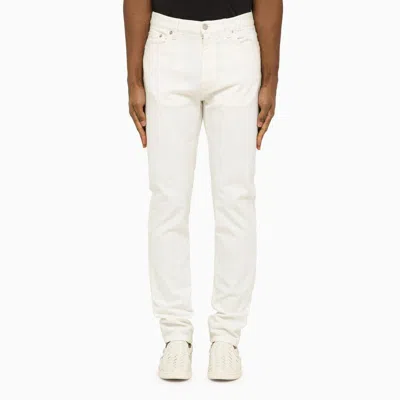 Shop Zegna Men's White Regular Jeans From Ss24 Collection In Black