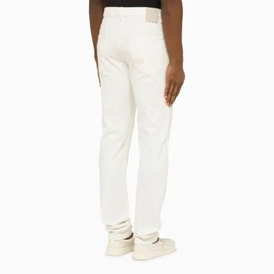 Shop Zegna Men's White Regular Jeans From Ss24 Collection In Black