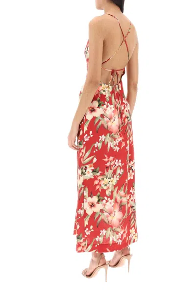 Shop Zimmermann Red Floral Maxi Slip Dress For Women