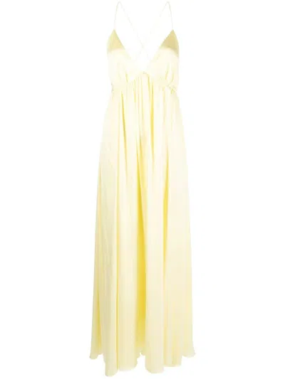 Shop Zimmermann Summer Solstice Silk Slip Dress In Lemon Yellow