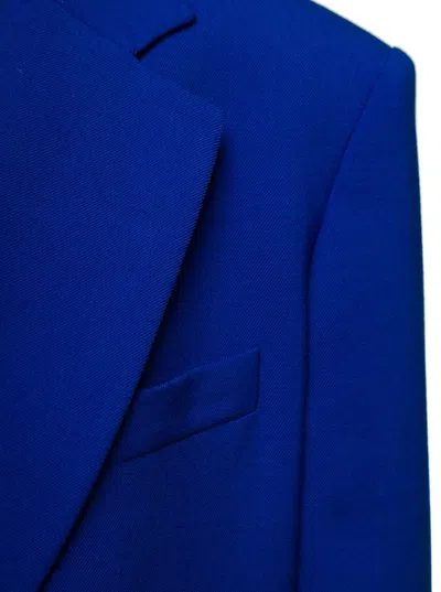 The Andamane 'guia' Oversized Electric Blue Single-breasted Jacket In Blue