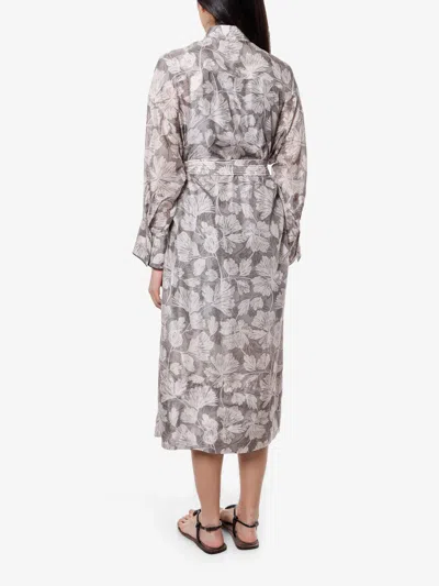 Shop Brunello Cucinelli Woman Dress Woman Grey Dresses In Gray
