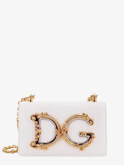 Shop Dolce & Gabbana Woman Dg Girls Woman White Shoulder Bags
