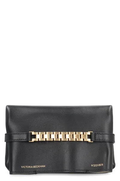 Shop Victoria Beckham Black Leather Mini Crossbody Handbag For Women