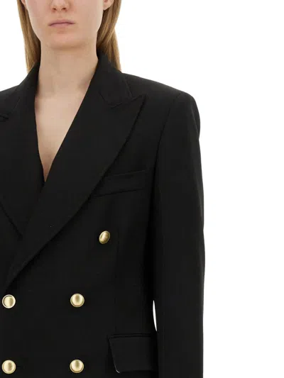 Shop Victoria Beckham Double-breasted Jacket In Black