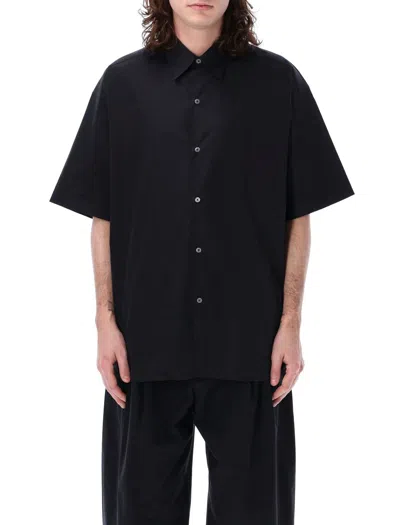 Shop Studio Nicholson Sorono Short Sleeves Shirt In Darkest Navy
