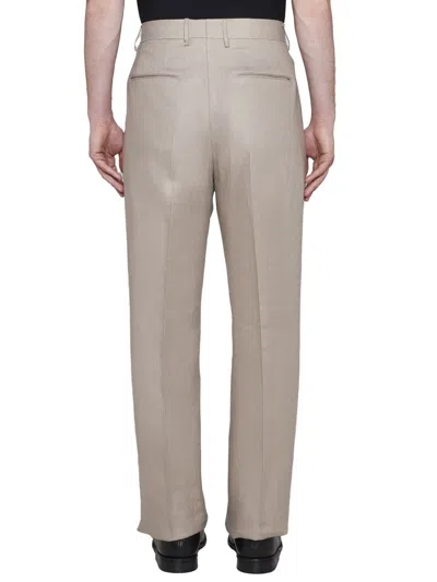 Shop Tagliatore Trousers In Dove Grey