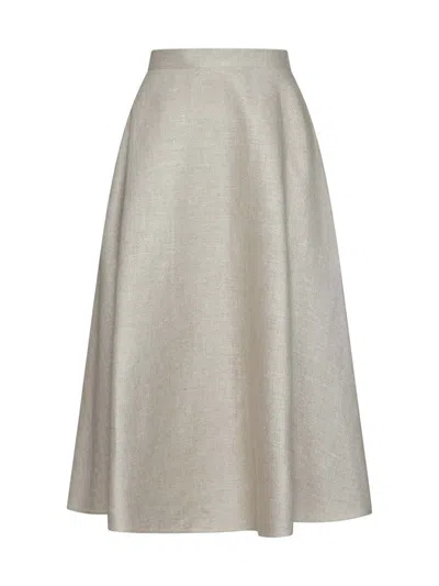 Shop Valentino Skirts In Beige Gravel