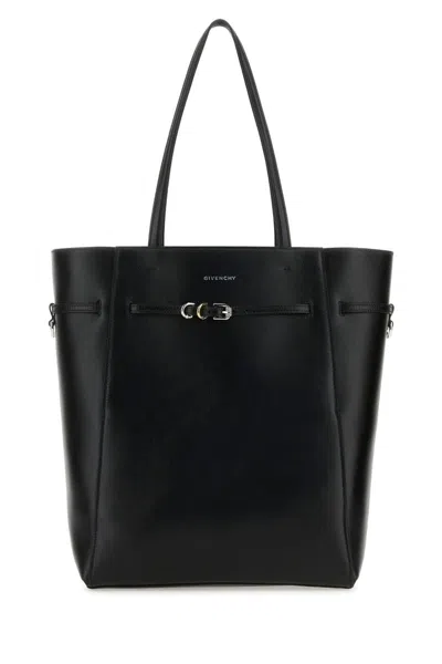 Givenchy Small Voyou Calf Leather Tote Bag In Black