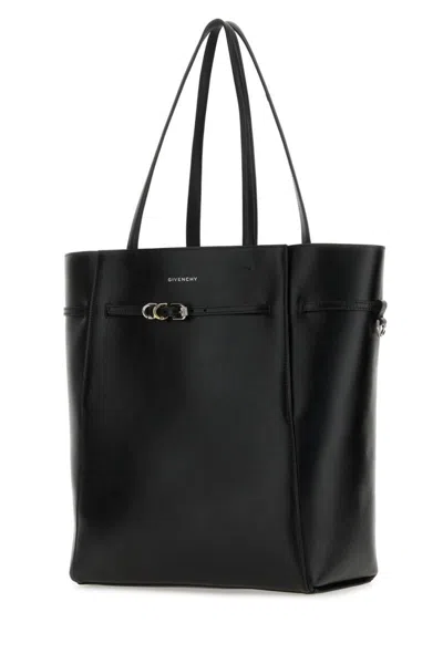 Givenchy Small Voyou Calf Leather Tote Bag In Black