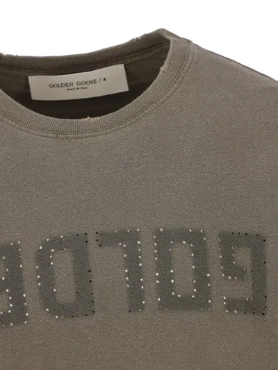 Shop Golden Goose T-shirts And Polos In Dusty Olive