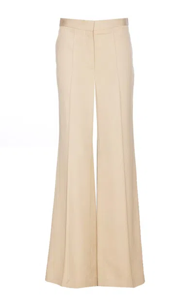 Stella Mccartney Beige Pants Zip And Hooks Wide Model In Beige