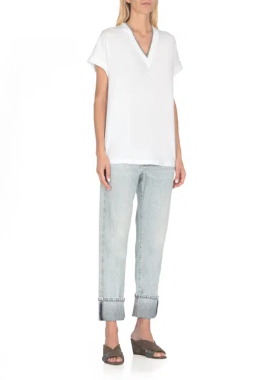 Shop Brunello Cucinelli T-shirts And Polos White