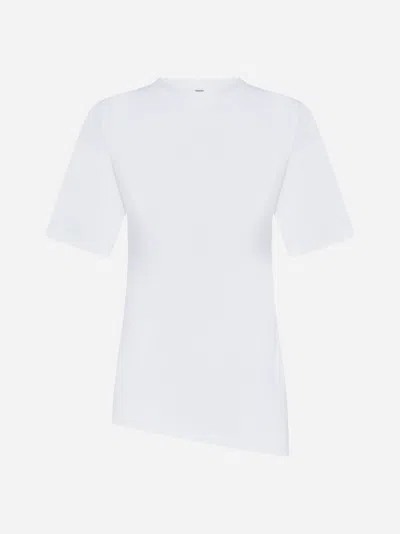 Shop Totême Twisted Cotton T-shirt In Off White