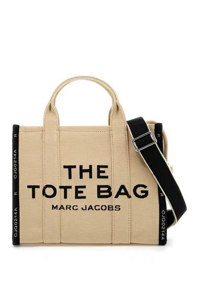 Marc Jacobs Structured Jacquard Medium Tote With Removable Strap In Beige