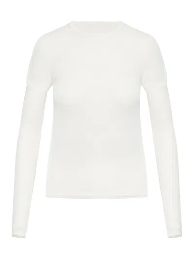 Shop Totême Layered Knit Tee In Nude & Neutrals