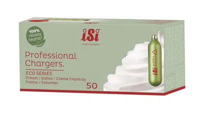 Isi Eco-series Professional N2o Whipped Cream Chargers, 50-pack In Silver