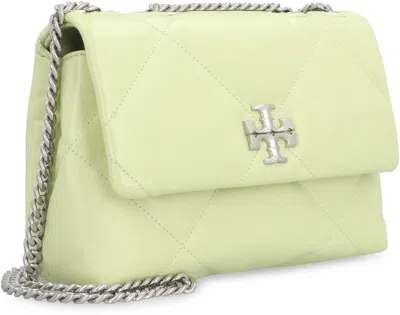 Shop Tory Burch Kira Leather Shoulder Bag In Green