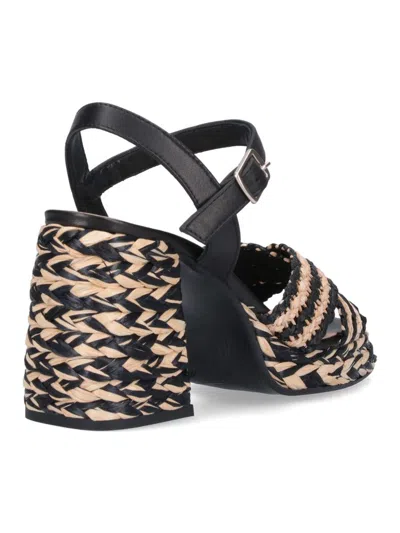 Shop Castaã±er Castaner Sandals In Black