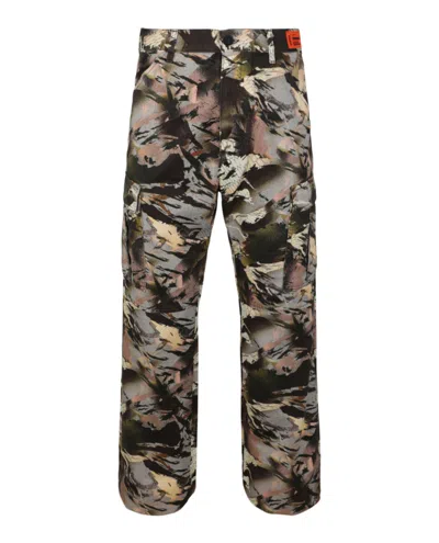 Shop Heron Preston Camouflage Cargo Pants In Green