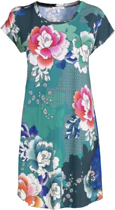 Johnny Was Tura Cap Sleeve Dress In Mti In Multi