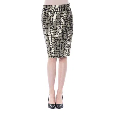Shop Byblos Viscose Women's Skirt In Gold