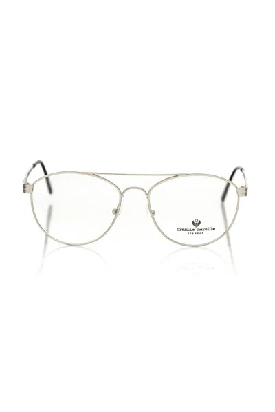 Shop Frankie Morello Aviator Eyeglasses By Frankiemorello In Silver