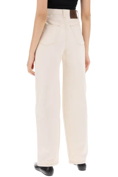 Interior The Ty Jeans In Bull Denim Ecru In Neutro