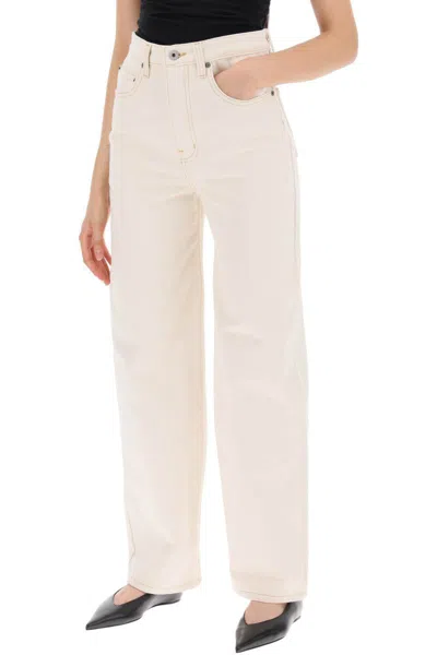 Interior The Ty Jeans In Bull Denim Ecru In Neutro