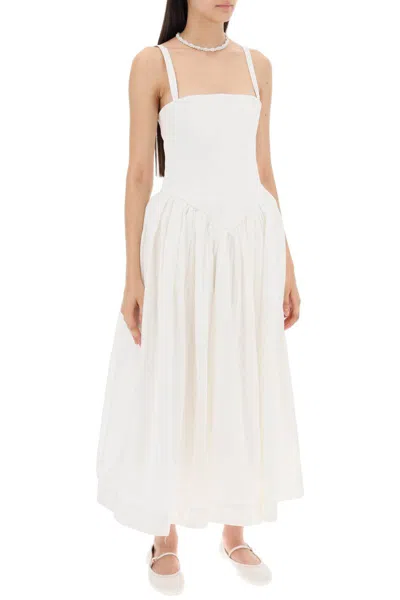 Shop Interior Midi Ira Poplin Dress In Bianco