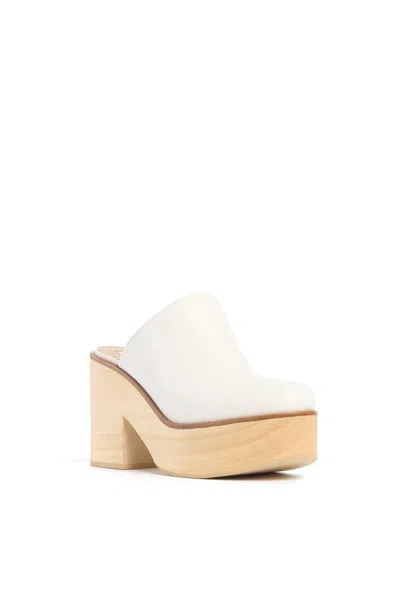 Gabriela Hearst Blake Platform Mule In Ivory Leather In Ivory