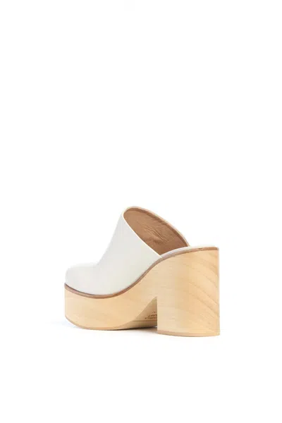 Gabriela Hearst Blake Platform Mule In Ivory Leather In Ivory