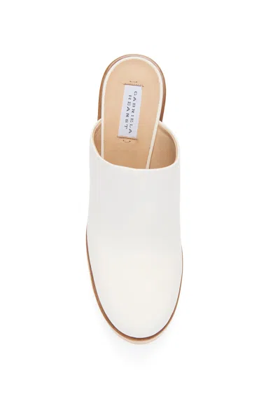 Gabriela Hearst Blake Platform Mule In Ivory Leather In Ivory