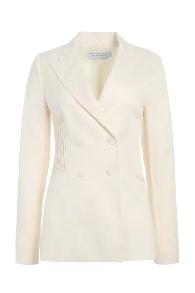 Gabriela Hearst Brett Blazer In Ivory Textured Linen In Ivory
